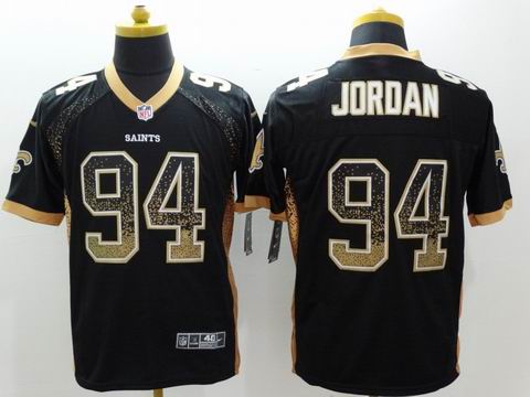 nike nfl saints 94 Jordan drift fashion black jersey
