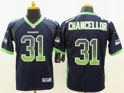 nike nfl seahawks 31# Chancellor Drift Fashion blue jersey