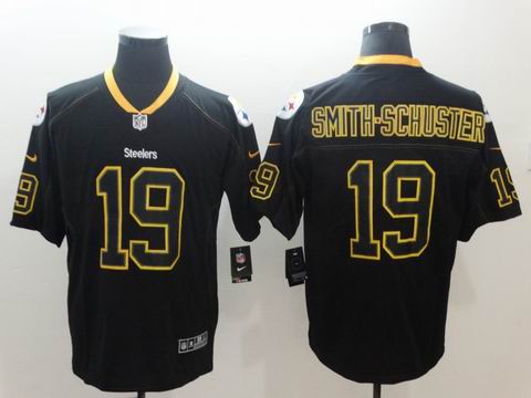 nike nfl steelers #19 Smith-Schuster lights out black rush jersey