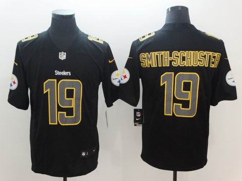 nike nfl steelers #19 Smith-Schuster impact black rush limited jersey