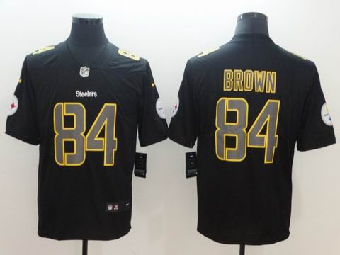 nike nfl steelers #84 Brown  Fashion Impact Black rush limited jersey