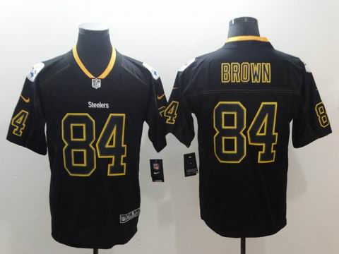 nike nfl steelers #84 Brown lights out black rush limited jersey