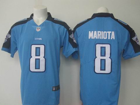 nike nfl tennessee titans #8 Mariota light blue rush limited jersey