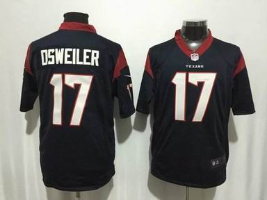 nike nfl texans #17 Brock Osweiler blue game jersey