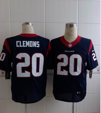 nike nfl texans 20 Clemons blue elite jersey