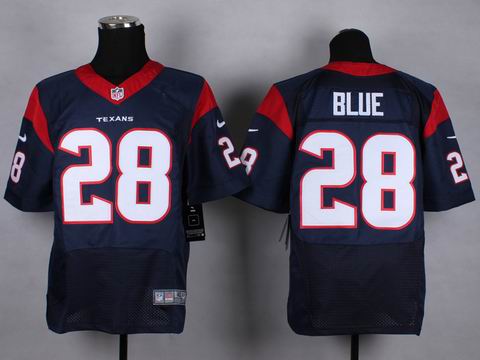 nike nfl texans 28 Blue blue elite jersey