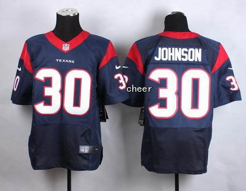 nike nfl texans 30 Johnson blue elite jersey