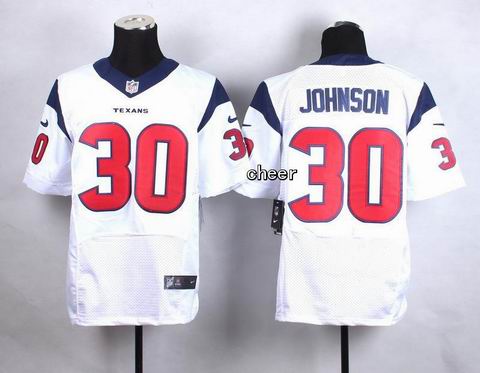 nike nfl texans 30 Johnson white elite jersey
