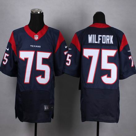 nike nfl texans 75 Wilfork blue elite jersey