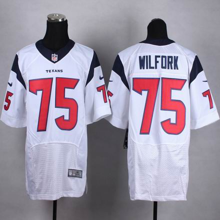 nike nfl texans 75 Wilfork white elite jersey