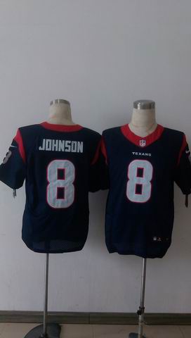 nike nfl texans 8 Johnson blue elite jersey