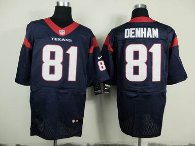 nike nfl texans 81 Denham blue elite jersey