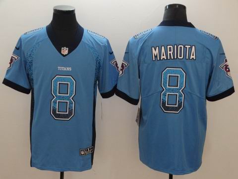 nike nfl titans #8 Mariota blue drift fashion rush jersey