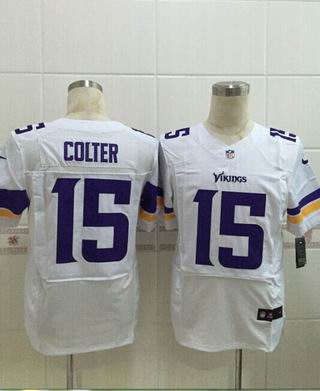 nike nfl vikings #15 Colter white elite jersey