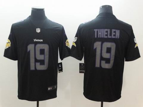nike nfl vikings #19 THIELEN fashion impact black rush limited jersey