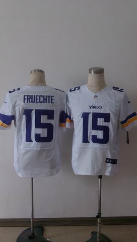 nike nfl vikings 15 Fruechte white elite jersey