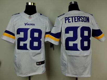 nike nfl vikings 28 Peterson white elite jersey