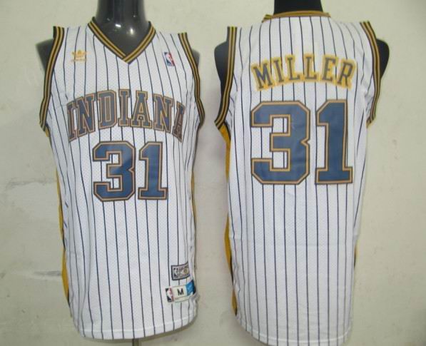 NBA Indiana Pacers #31 Reggie Miller white Jersey