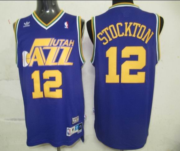NBA Utah Jazz #12 John Stockton Purple Jersey