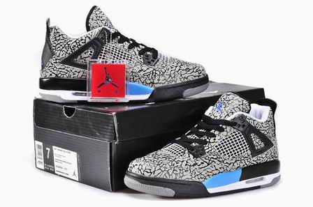 women Air Jordan 4 Shoes temporal rift black blue