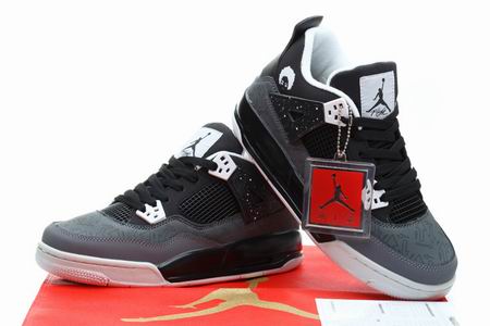 women Air Jordan 4 shoes black white