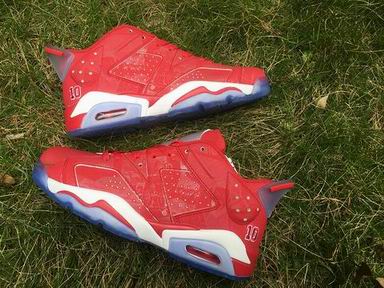 women Air Jordan 6 Slam Dunk retro shoes red