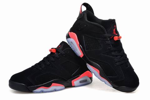 women Air Jordan 6 shoes black red