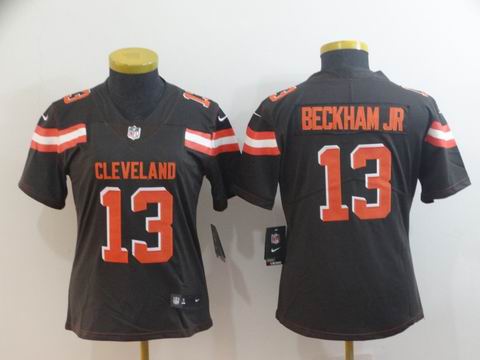 women Cleveland Browns #13 Beckham Jr brown vapor untouchable jersey