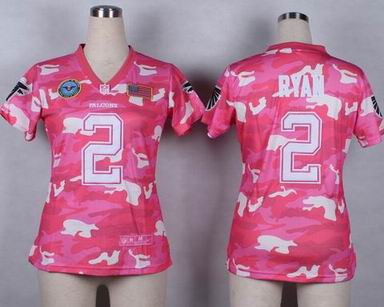 women Falcons 2 Ryan Salute to Service pink camo jersey