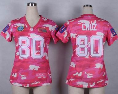 women Giants 80 Cruz Salute to Service pink camo jersey