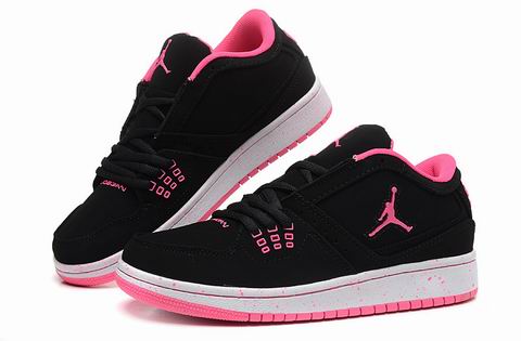 women Jordan 1 Flight Low shoes black pink