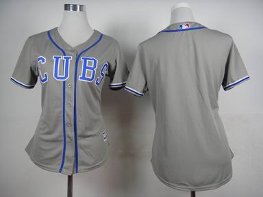 women MLB Chicago Cubs grey blank jersey