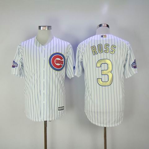 women MLB Cubs #3 Ross white 2016 Champions jersey