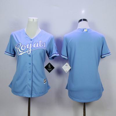 women MLB Kansas City Royals blank blue jersey