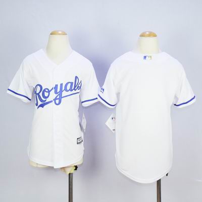 women MLB Kansas City Royals blank white jersey