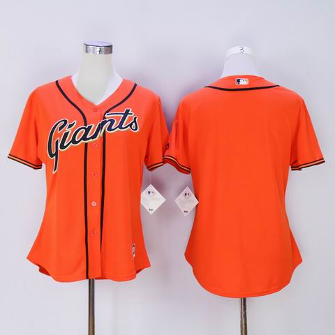 women MLB giants blank orange jersey