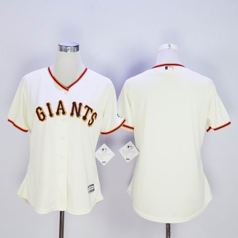 women MLB giants blank rice white jersey
