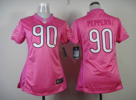women Nike Chiacgo bears 90 peppers pink Jersey with heart