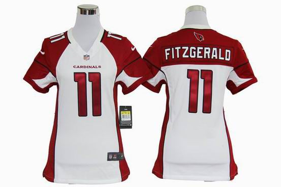 women Nike NFL Arizona Cardinals 11 Fitzgerald white stitched jersey