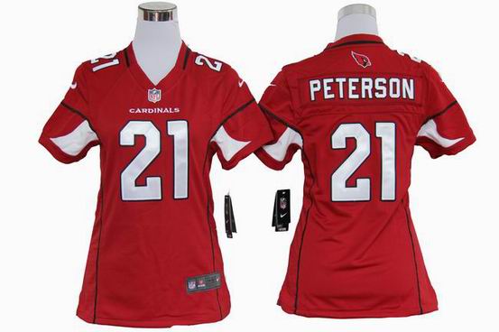 women Nike NFL Arizona Cardinals 21 Peterson red stitched jersey