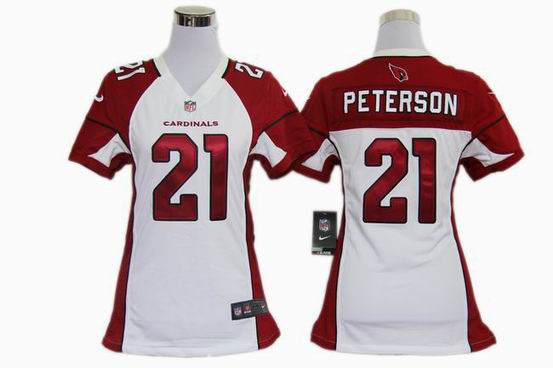 women Nike NFL Arizona Cardinals 21 Peterson white stitched jersey