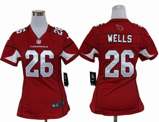 women Nike NFL Arizona Cardinals 26 Wells red stitched jersey