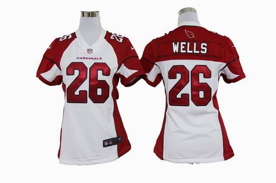 women Nike NFL Arizona Cardinals 26 Wells white stitched jersey
