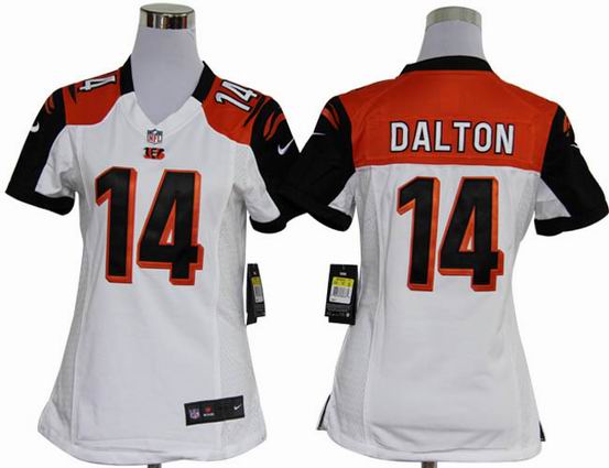 women Nike NFL Cincinnati Bengals 14 Dalton white stitched jersey