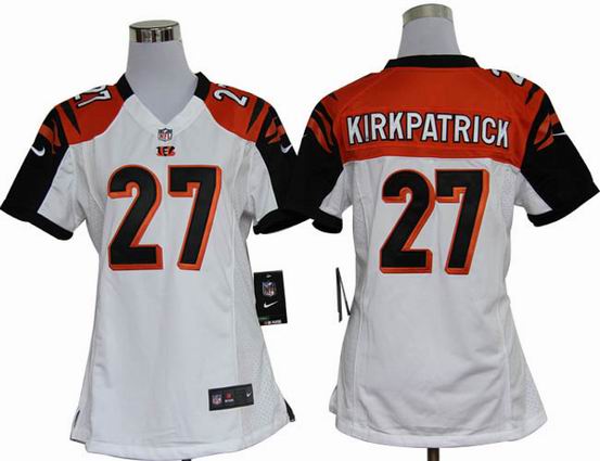 women Nike NFL Cincinnati Bengals 27 Kirkpatrick white stitched jersey