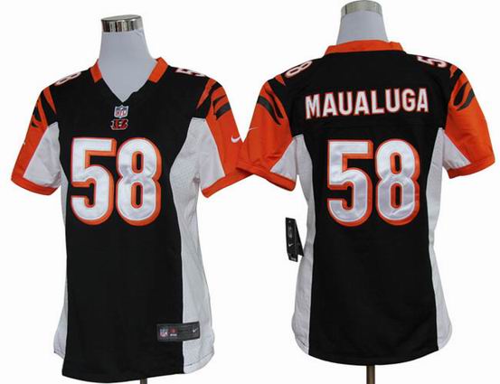 women Nike NFL Cincinnati Bengals 58 Maualuga black stitched jersey