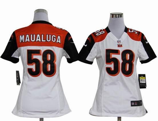 women Nike NFL Cincinnati Bengals 58 Maualuga white stitched jersey