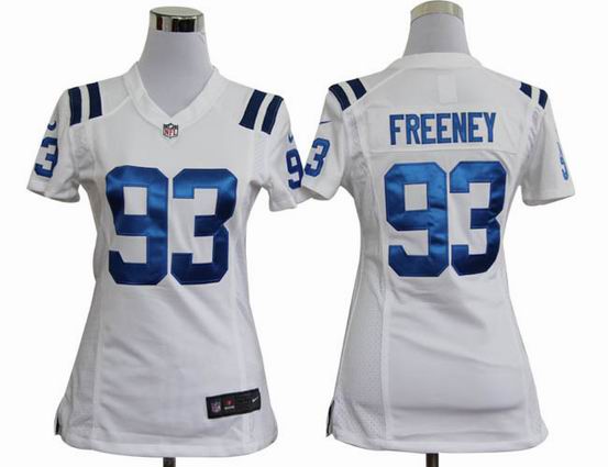 women Nike NFL Indianapolis Colts 93 Freeney white stitched jersey