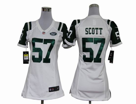 women Nike NFL New York Jets 57 Scott white stitched jersey