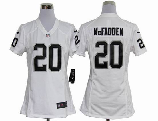 women Nike NFL Oakland Raiders 20 McFADDEN white stitched Jersey